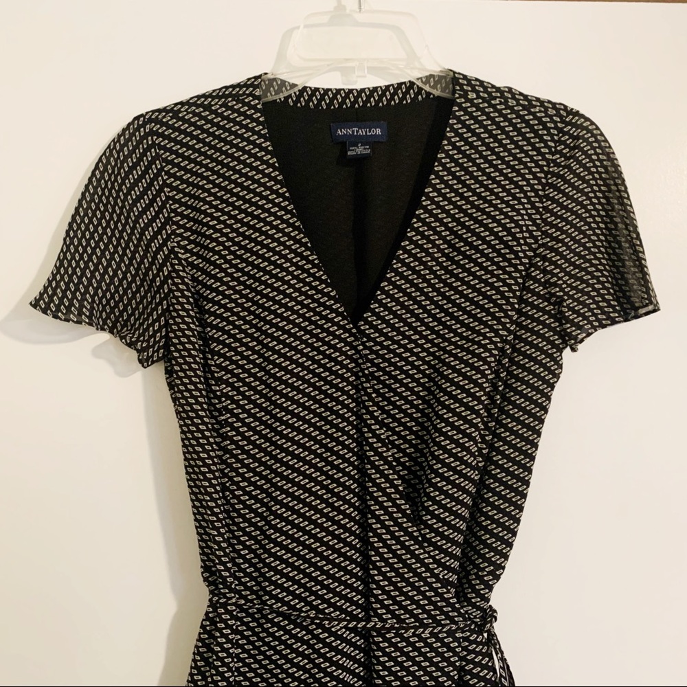 Vintage Ann Taylor Printed Wrap Dress